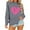 Gray, variant on Crewneck Sweatshirts Valentines Day Tops Womens Long Sleeve Love Heart Printed Loose Pullover Fall Spring Clothes (XS, White)