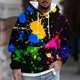 thumbnail image 1 of Sudadera con capucha para hombre, estilo casual, con cuello redondo, estampado, manga larga, blusa de poliéster, 1 of 5