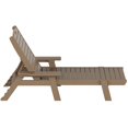 thumbnail image 3 of Afuera Living Ensemble de 3 Pcs de Chaises Longues/table Inclinables en Plastique pour Extérieur, Marron, 3 of 5