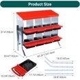 thumbnail image 3 of Royalbelle Red 6 Slot With Legs Chicken Nesting Boxes, Rustproof Galvanized Steel, 3 of 6