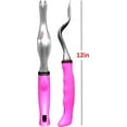thumbnail image 4 of Garden Guru Pink Hand Weeder Tool with Ergonomic Handle, Rust Resistant Weed Puller for Planting, Weeding, Flower and Vegetable Care in Lawn Garden Yard (4 Pack), 4 of 7