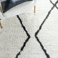 thumbnail image 6 of SAFAVIEH August Delroy Diamond Shag Area Rug, Ivory/Dark Grey, 8' x 10', 6 of 8
