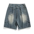 thumbnail image 7 of JTieacloth Mens Baggy Jean Shorts Casual Loose Fit Denim Shorts Summer Five Point Shorts(Blue), 7 of 7
