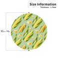 thumbnail image 2 of Fuzoiu Fresh Sweet Corn Print Leather Coasters Set,Drink Coasters Set of 4,for Tabletop Protection, Durable PVC Coasters,Home Décor and Housewarming Gift-Round Shape, 2 of 6
