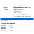 thumbnail image 2 of Upstream Air Fuel Ratio Sensor - Compatible with 2008 INFINITI G35, 2 of 2