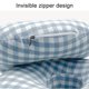 thumbnail image 3 of Almohada Para La Oreja, Almohada Para La Oreja Con Estampado 3D De Cuadros Azules, Algodón De Apoyo Para Dormir Y Enrojecimiento, 3 of 7