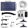 thumbnail image 2 of DONGPAI Vintage Solar Pendant Lights Remote Control, 1/2/3/4 Head Solar Shed Lights Outdoor Indoor, IP65 Waterproof Hanging Celling Lamp Security Lighting, 2 of 13