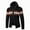 Black, variant on Mens Sweater Cardigan Slim Fit Full Zipper Fleece Lined Hooded Drawstring Sweater Casual Striped Fashion Knitted Winter Warm Jacket Coat Black XL