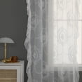 thumbnail image 5 of Rosnek Floral Window Sheer Drapes Lace Ruffles Screening Curtains for Living Room Bedroom Home Decor, 1 Panel, 5 of 10