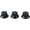 Black with Gold Lettering, variant on Suodoka 3 Pieces Potentiometer Rotary Control Knobs Tone Volume Replacement Set for Electric Guitar Bass, Ivory with Black Lettering, Pack Length 2.36 inches / 6.0 cm