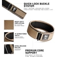thumbnail image 2 of Gymreapers Quick Locking Weightlifting Belt for Bodybuilding, Powerlifting, Cross Training - 4 Inch Neoprene with Metal Buckle - Adjustable Olympic Lifting Back Support (Desert Tan, Medium), 2 of 8