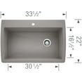 thumbnail image 3 of Blanco DIAMOND Super Single Dual Deck SILGRANIT Sink Metallic Gray, 3 of 3