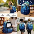 thumbnail image 2 of Kuiaobaty Cute Dolphin Print Backpack and Lunch Bag Set for Boys Lightweight Backpack Pencil Case with Zipper Roomy Sturdy Bookbag and Water Bottle Sleeve for School, 2 of 7