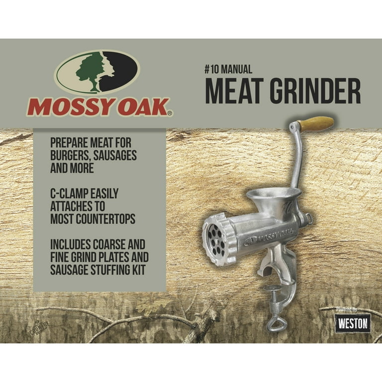 Mossy Oak Heavy-Duty Manual Meat Grinder & Sausage Stuffing Kit