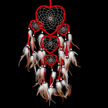 

Home Decor Wall Hanging Art Gift Heart Shape Bedroom Long Pendant Dream Catcher