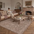 thumbnail image 4 of BERTHMEER 9'x12' Large Area Rugs for Living Room Bedroom Dining Room Office Oriental Floral Vintage Farmhouse Machine Washable Non-slip Traditional Distressed Rugs, Brown, 4 of 8