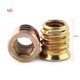 thumbnail image 2 of M8 x 15mm Wood Threaded Insert, M8 Wood Insert, Zinc Alloy Hexagonal Threaded Nut, Head Nut for Wooden Furniture (100pcs), 2 of 5
