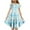 Light Blue-D, variant on WREESH Girls' Floral Print Ruffle Sleeve Midi Dress, Loose Fit Pleated Swing Dress, for Ages 15 and Under Light Blue