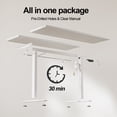 thumbnail image 6 of 62.9 Inch Electric Height Adjustable Standing Desk, Ergonomic Home Office Desk with Memory Preset, Sit to Stand Computer Desk with Hooks, White, 6 of 10