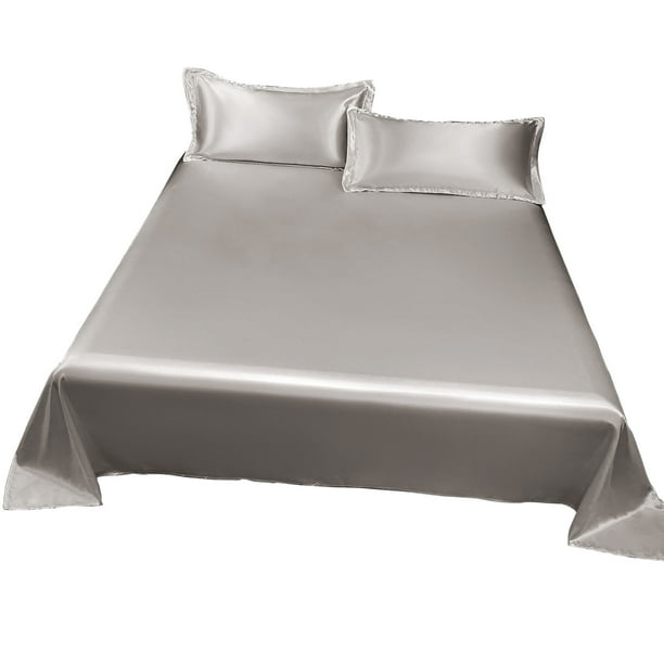 Funda de Almohada de la Cama de la Seda de Hielo Del Cuerpo Funda de Almohada de la Cama de la Seda de Hielo de Lujo de 3 Piezas - Lámina de la Cama de la Seda de Hielo Suave Adecuado para Todas las E