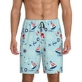 thumbnail image 2 of Picia Sailboats Anchors Pajama Shorts for Men, Men's Pajama Bottoms, Sleepwear,Short Pajama Pants-Medium, 2 of 9