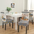thumbnail image 3 of Fall Chair Covers Set of 4 Thanksgiving Dining Protector Stretch Autumn Pumpkin Truck Maple Leaves Slipcovers Removable Washable Back Chair Covers Home Decor Gifts, 3 of 6