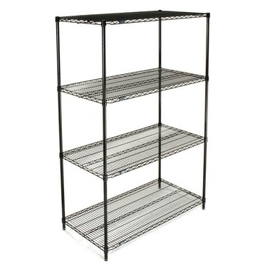 Global Industrial 24486B Nexel Black Epoxy Wire Shelving, 48 x 24 x 63 in.