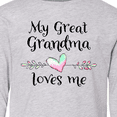 thumbnail image 4 of Inktastic My Great Grandma Loves Me- Heart Great Grandchild Long Sleeve Youth T-Shirt, 4 of 5