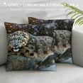 thumbnail image 3 of Orinice Snow Leopard Graphic Decorative Cushion Throw Pillow Cover for Home Living Room Bedroom Car Couch Winter Season 1PC 24x24in, 3 of 5