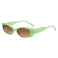 thumbnail image 2 of Gafas de sol Fernando rectangulares para mujer estilo Retro montura ancha VERDE, 2 of 8