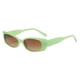thumbnail image 2 of Gafas de sol rectangulares para mujer Perfecl Moda 90S Estilo Montura ancha Verde, 2 of 8
