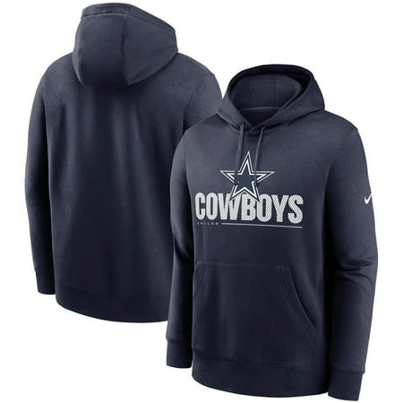 Men's Nike Navy Dallas Cowboys Team Impact Club Pullover Hoodie