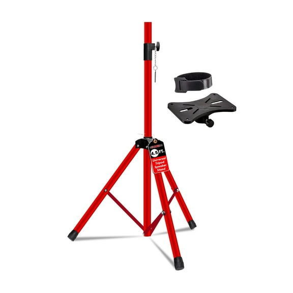 5 Core Speaker Stand Adjustable 31 to 54" PA DJ Tripod Stands Heavy Duty w 35mm Insert 132 Lbs