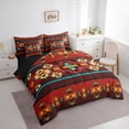 thumbnail image 3 of Feelyou Red Aztec Bedding Comforter Set 7pcs, Hippie Southwestern King Bedding Sets, 3 of 8