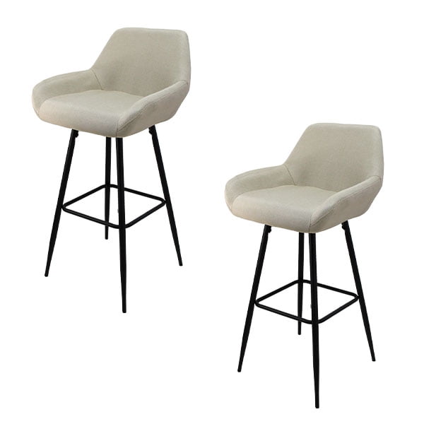 Set de 2 Bancos Altos Mundo In Bar-Barra Beige