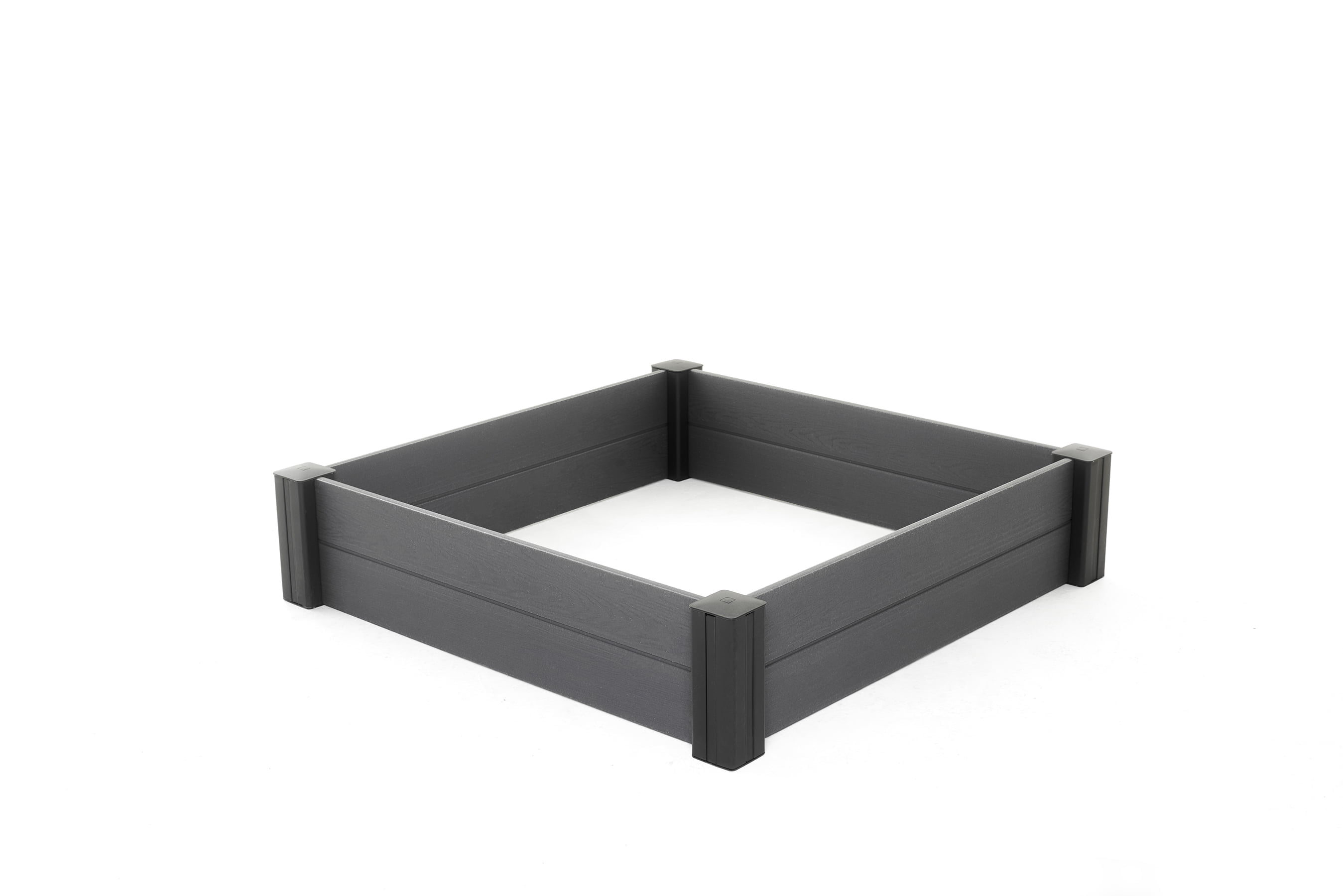 (2 pack) Keter 48" Wood Look Raised Garden Bed, Durable Outdoor Herb Garden Planter for Vegetables, Flowers, and Succulents, Grey
