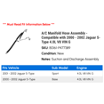 thumbnail image 2 of A/C Manifold Hose Assembly - Compatible with 2000 - 2002 Jaguar S-Type 4.0L V8 VIN G 2001, 2 of 2