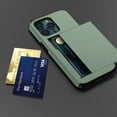 thumbnail image 2 of Compatible with iPhone 16 Pro Case with Card Holder, Dual Layer Heavy Duty Protective Military Grade Shockproof Hidden Card Slot Slim Wallet Phone Cover for Women&Men,Armygreen, 2 of 7