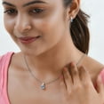 thumbnail image 3 of 925 Set of Sterling Silver Dangle Drop Earrings & Chain Pendant Necklace Birthday Jewelry Birthday Christmas Gifts for Women Costume November Birthstone Jewelry Sets for Women Size 20'', 3 of 10
