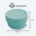 thumbnail image 3 of Octopod Silicone Baby Suction Bowl With Lid - Toddler & Baby Bowls, Baby Food Containers, Spill Proof Bowls For Toddlers, Suction Baby Bowls With Lids, Food Grade Silicone Baby Bowl (Apricot Blush), 3 of 5