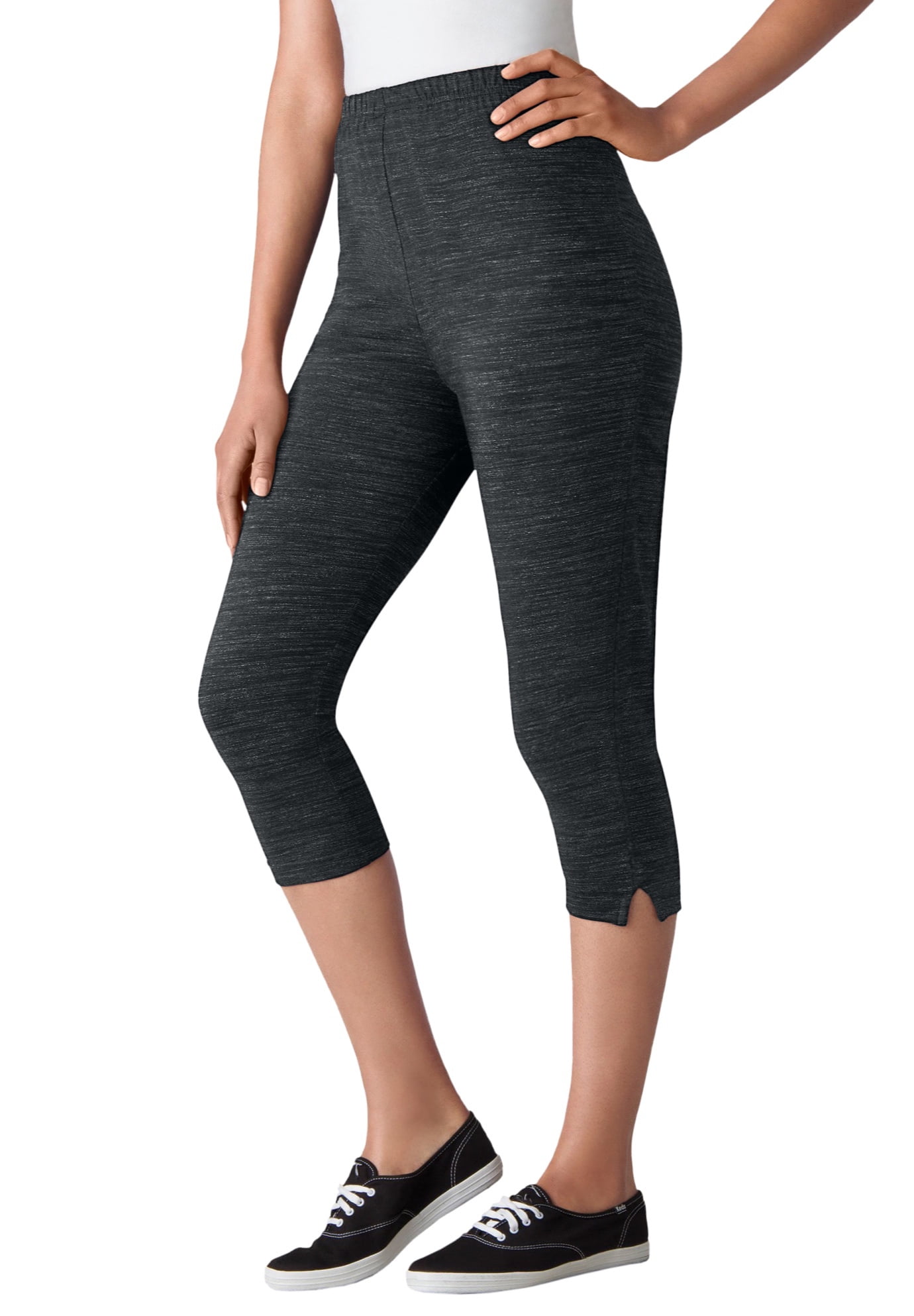 Woman Within Women's Plus Size Petite Stretch Cotton Capri Legging Legging  - Walmart.com