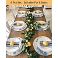 thumbnail image 4 of 15 Inch Round Placemats Set of 6, Blue Tulip Non Slip Heat Insulation PP Table Mats, Vintage Spring Floral Retro Art Butterfly Wooden Washable Place Mats for Kitchen Dining Party Table Decor, 4 of 7