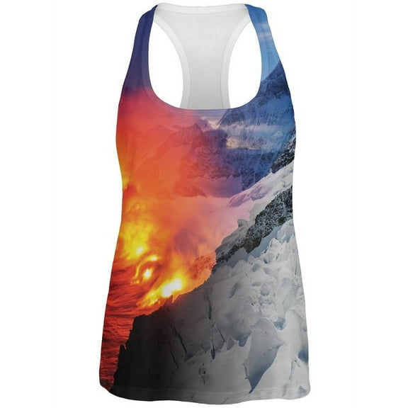 extreme nature adventures fire and ice all over womens work out tank top