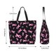 thumbnail image 5 of Balery Breast Cancer Awareness Bolsa Tote Estilo Estético con Cremalleras, Bolsa de Hombro, Bolsa de Compras Grande y Plegable, 5 of 8