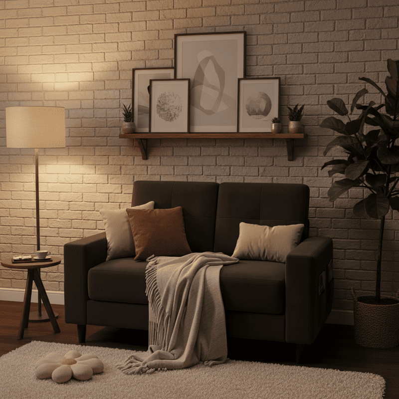 53" Loveseat Sofa - Comfortable Modern Design Couch for Small Spaces, Easy Assembly and Noise-Free, Dark Grey