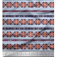 thumbnail image 1 of Soimoi Satin Silk Fabric Ikat Southwestern Print Fabric by Yard 42 Inch Wide, 1 of 3