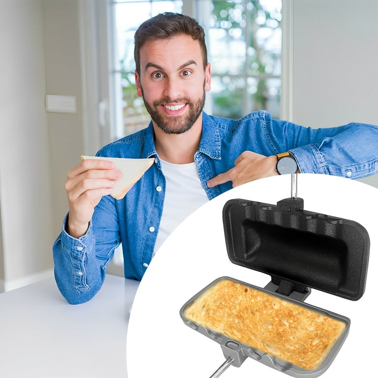 DANDELIONSKY Sandwich Maker with Wooden Handle Non-stick Sandwich