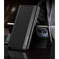 thumbnail image 2 of Thin Slim Flip Case for Xiaomi Redmi 12C with Kickstand, Full Body Protective PU Leather Cover Business Phone Cases for Xiaomi Redmi 11A/Redmi 12C CX Black, 2 of 9