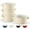 Ivory, variant on Soup Crocks, Ceramic Stackable Bowls, Set of 4, Red