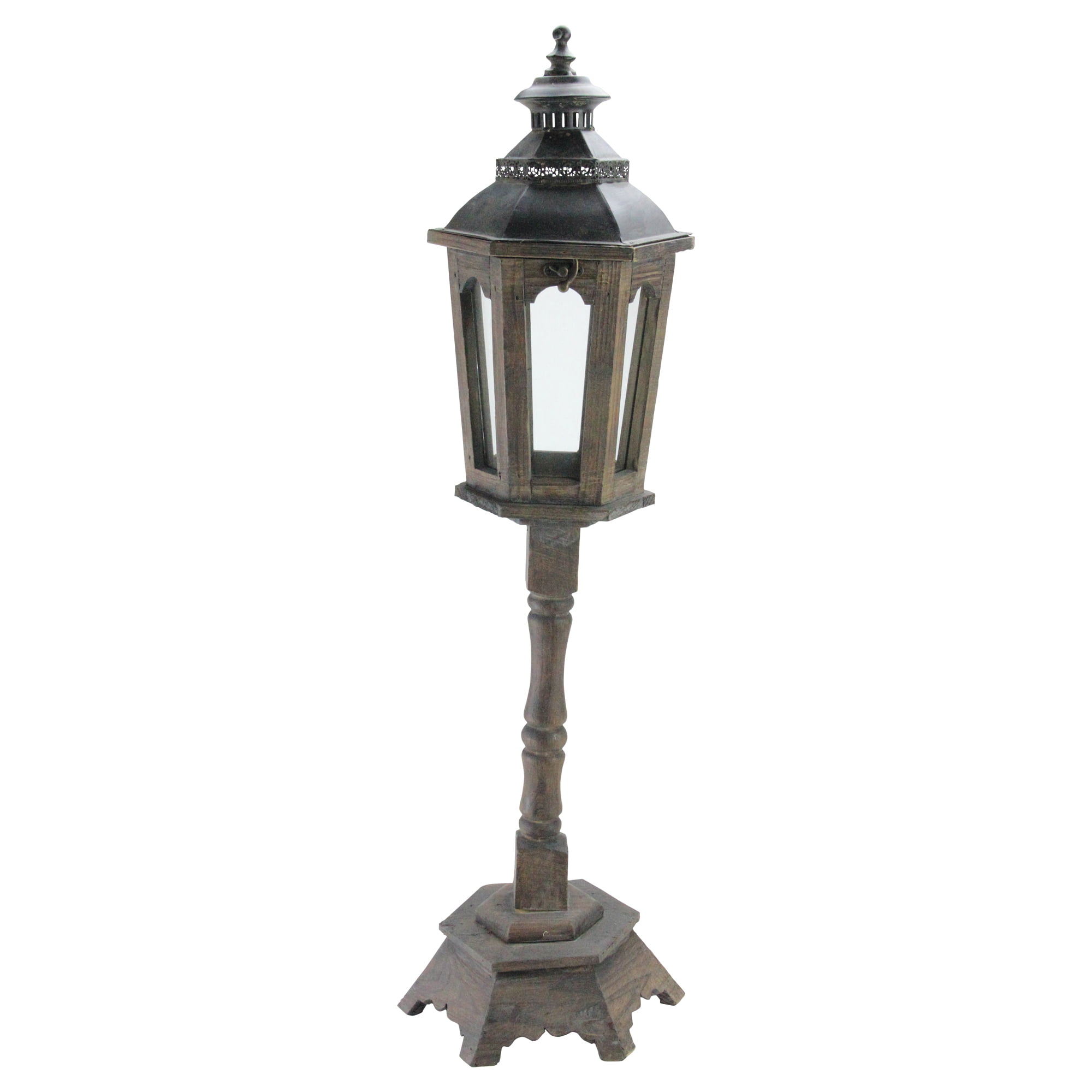 29 5 Brown Paa Style Wooden Lamp, Tabletop Lamp Post